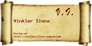 Vinkler Ilona névjegykártya